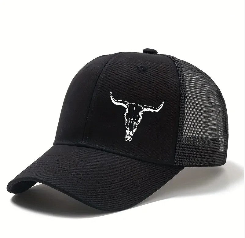 Black Bull Head Trucker Cap