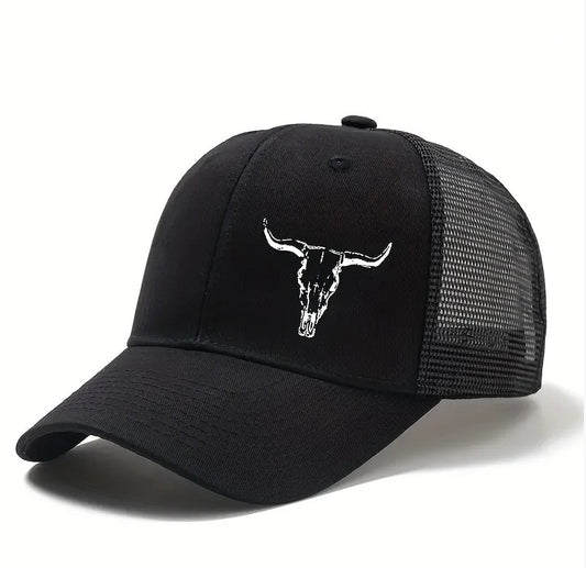 Black Bull Head Trucker Cap
