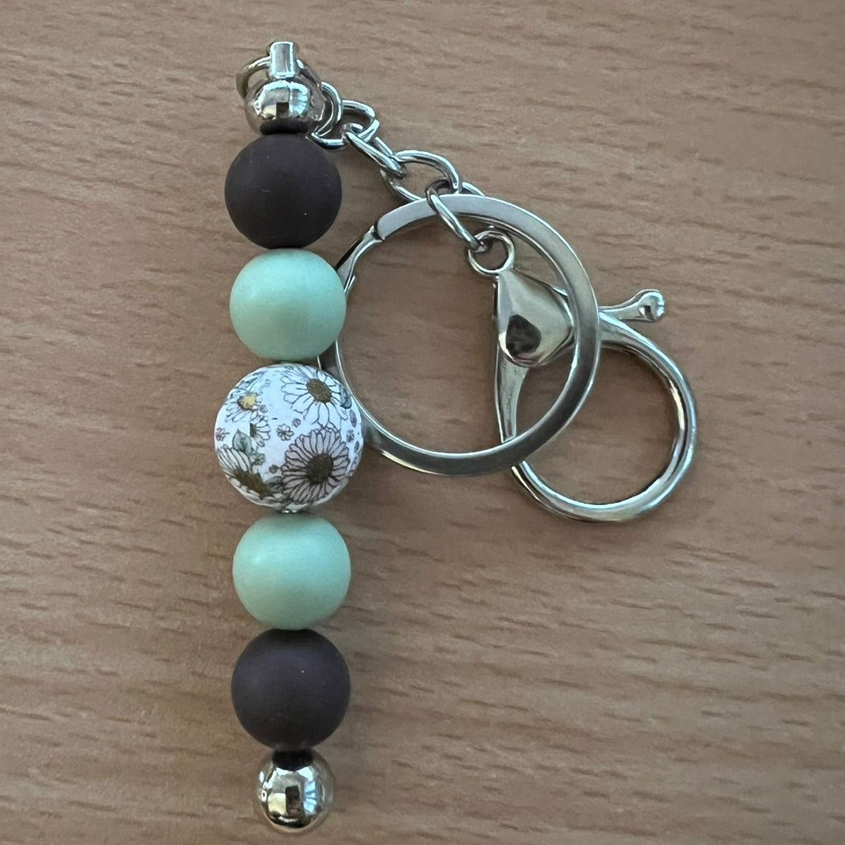 Beaded Keyring - Country Garden