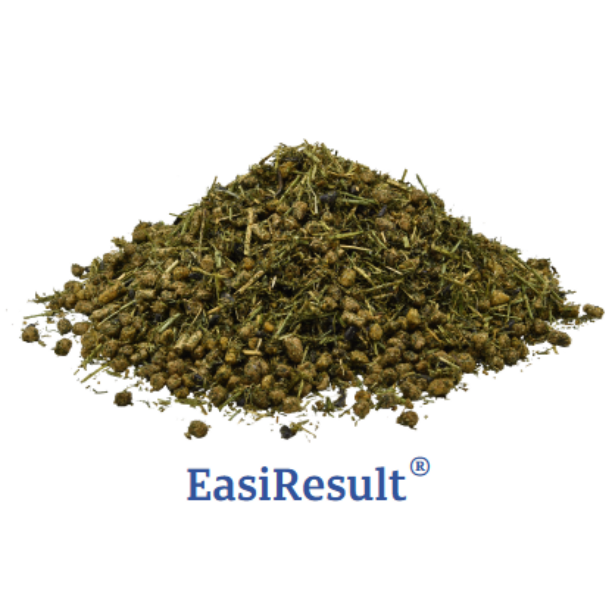 Pile EasiResult feed on a white background