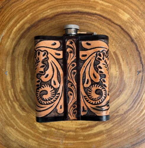 Outback King | Flask | Beaded Diamond & Scroll
