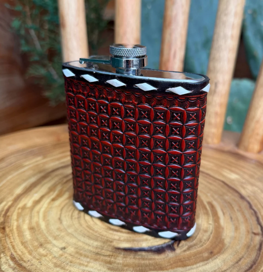 Outback King | Flask | Oxblood Clover & Buckstitch