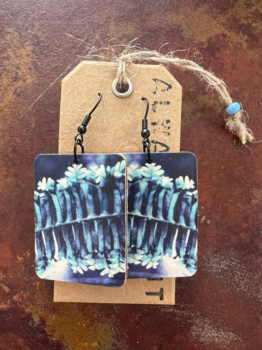 Green Fern Earrings (3x4cm)