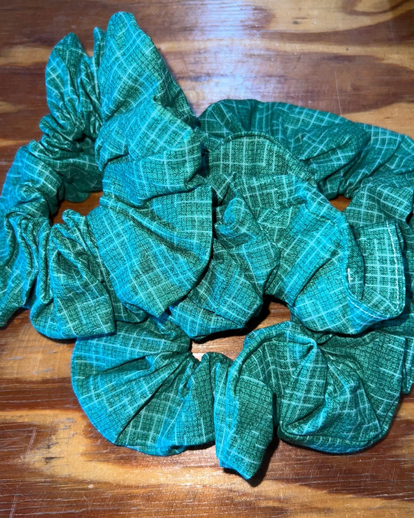 Green Fields Scrunchie