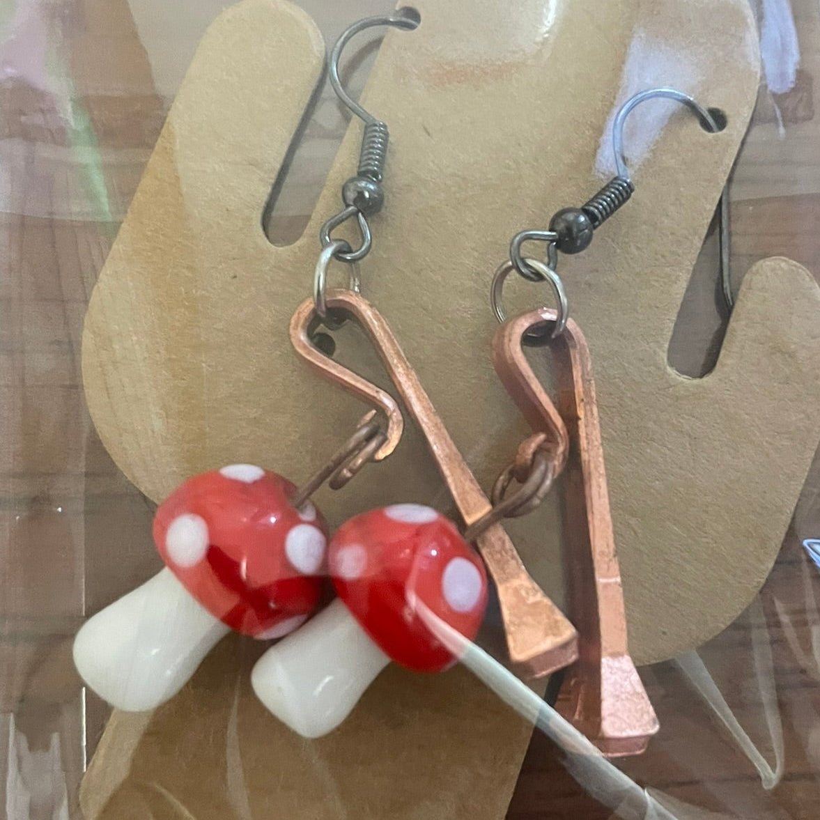 Horse Shoe nail Earrings with Charms