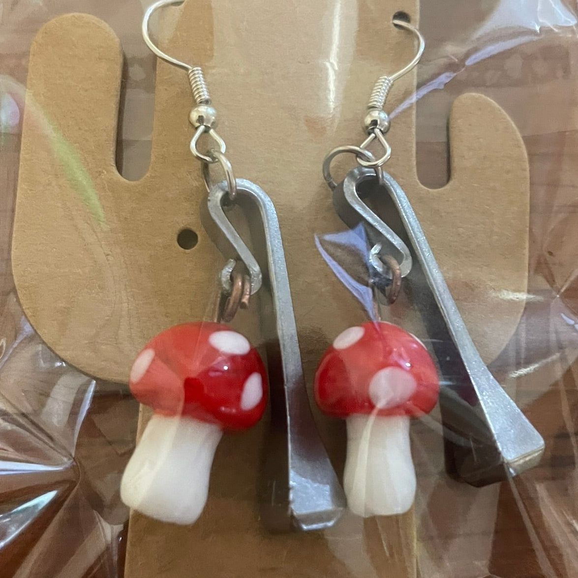 Horse Shoe nail Earrings with Charms