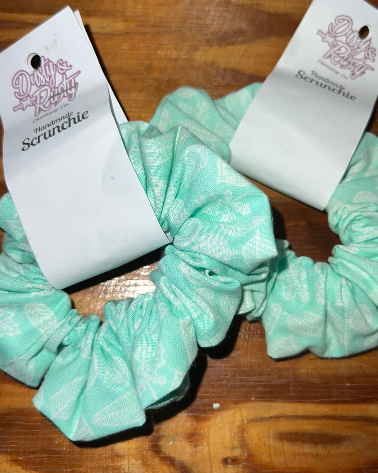Soft Turquoise Scrunchie