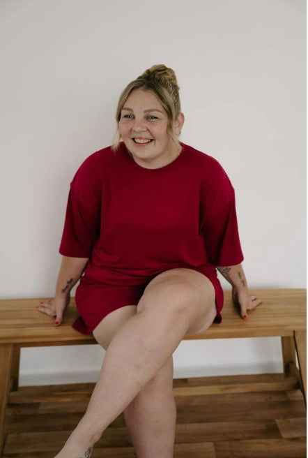 Lazee Luxe Top - Wine