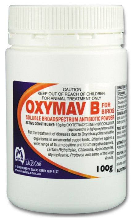 Mavlab Oxymav B Bird Powder 100gm – Dusty & Rusty Country Co