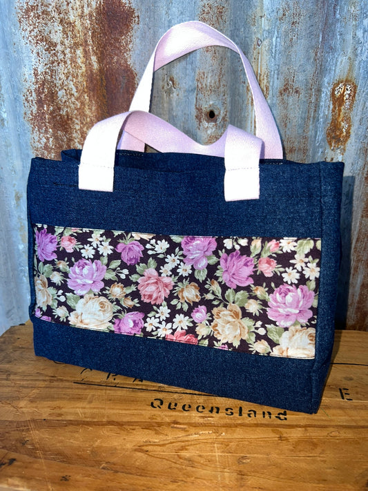 Travel Mug Carrier - Navy Floral