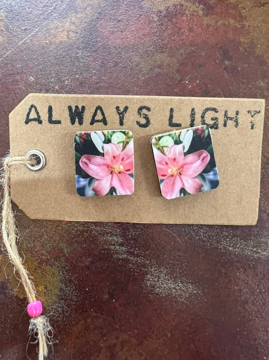 Pink Lilly Earrings