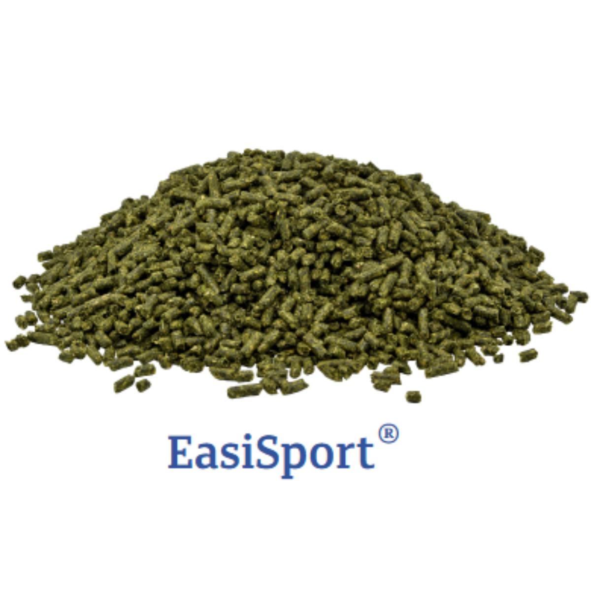 Pile of EasiSport feed on a white background