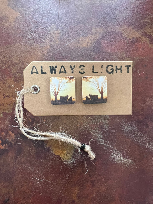 Sunset Cattle Earrings