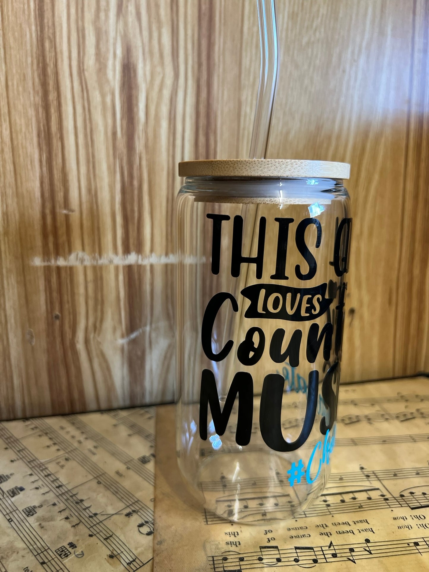 This Girl Loves Country Music - Glass Cup