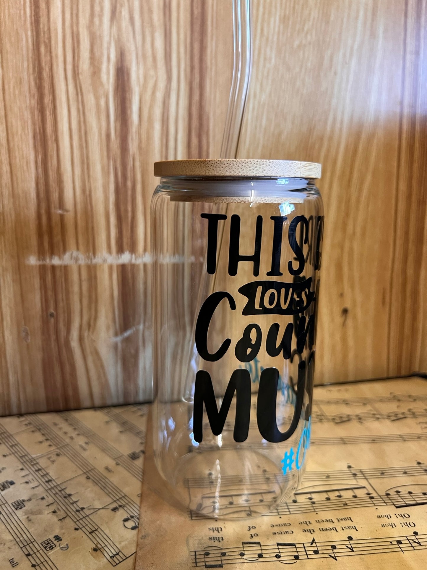 This Girl Loves Country Music - Glass Cup