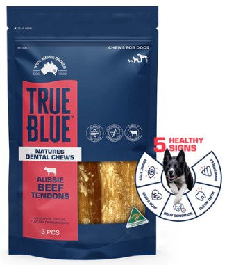 True Blue Aussie Beef Tendons Dog Treats 3pk