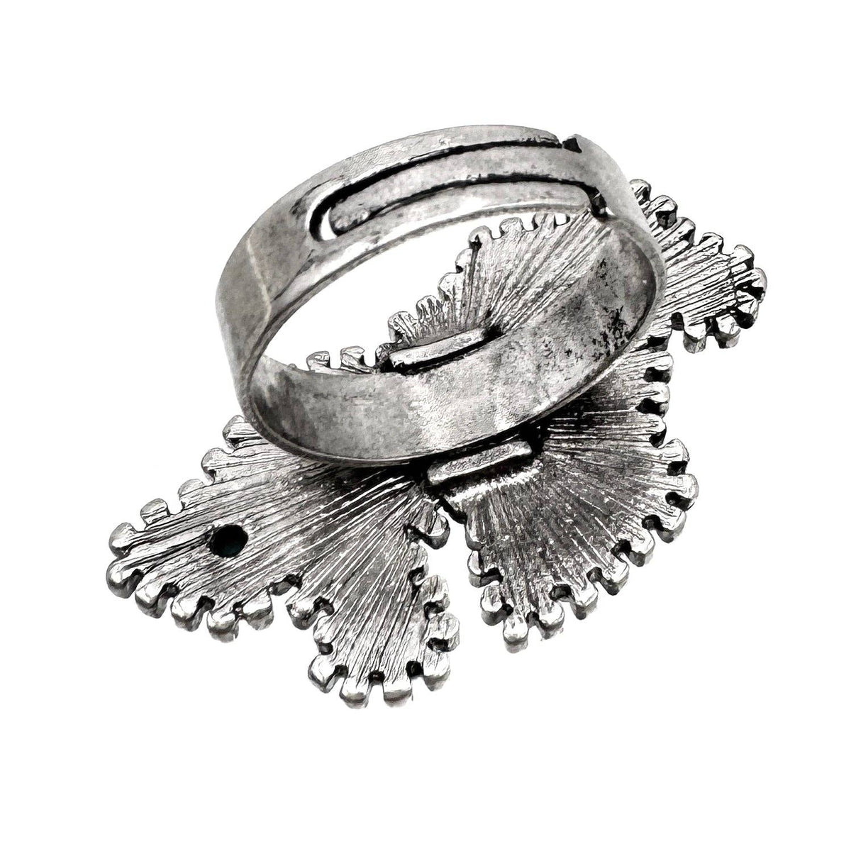 Thunderbird Shape Turquoise Stone Western Ring