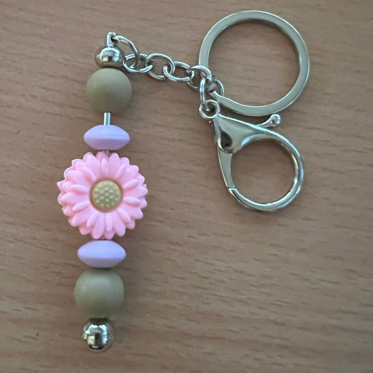 Beaded Keyring - Lolly Sunflower