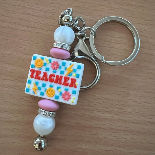 Beaded Keyring - Superstar Teacher